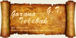 Gorana Telebak vizit kartica